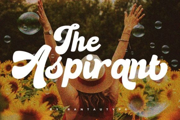 Aspirant: The Retro Script Font That Elevates Campaign Visuals