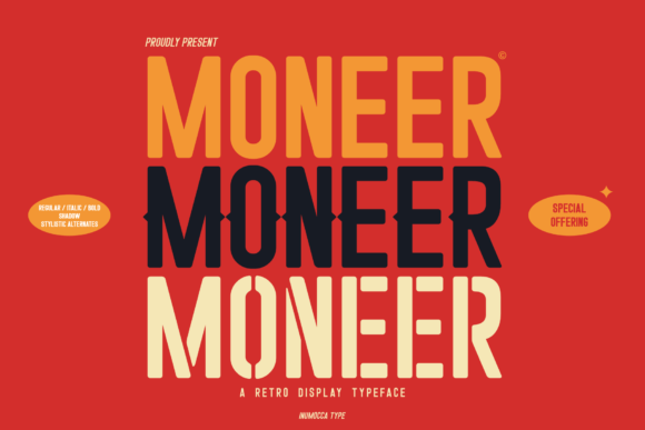 Moneer: The Retro Display Font for Handmade Brands
