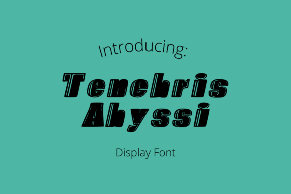 Tenebrys Abyssi: A Bold Display Typeface for High-Impact Campaigns