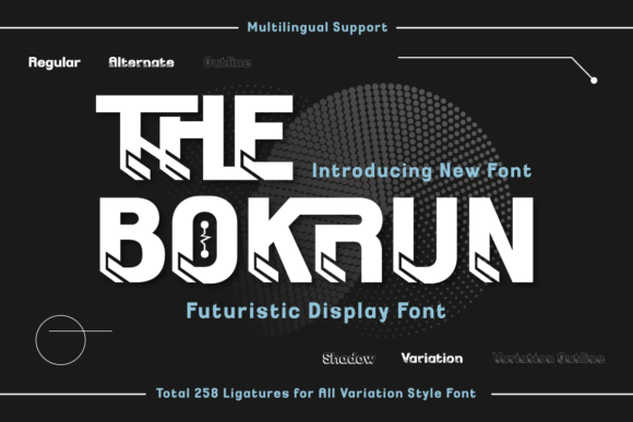 The Bokrun: A Futuristic Typeface for Bold Brand Identity